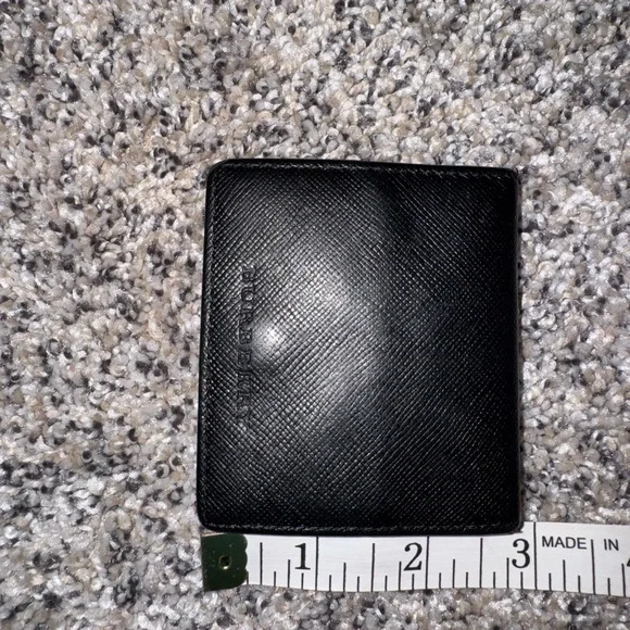 Burberry Black Leather Nova Check Snap Wallet Authentic Vintage - Picture 10 of 10